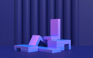 Sanat deco tarzında podyumda ürün tanıtımı için soyut arkaplan