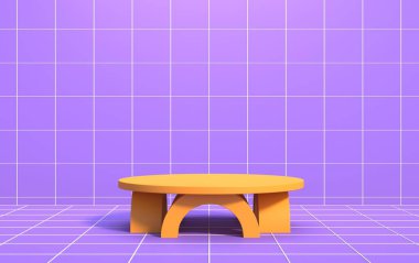 Sanat deco tarzında podyumda ürün tanıtımı için soyut arkaplan