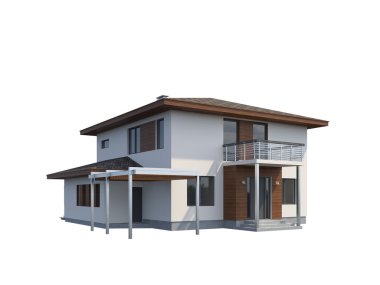 İzole edilmiş modern ev