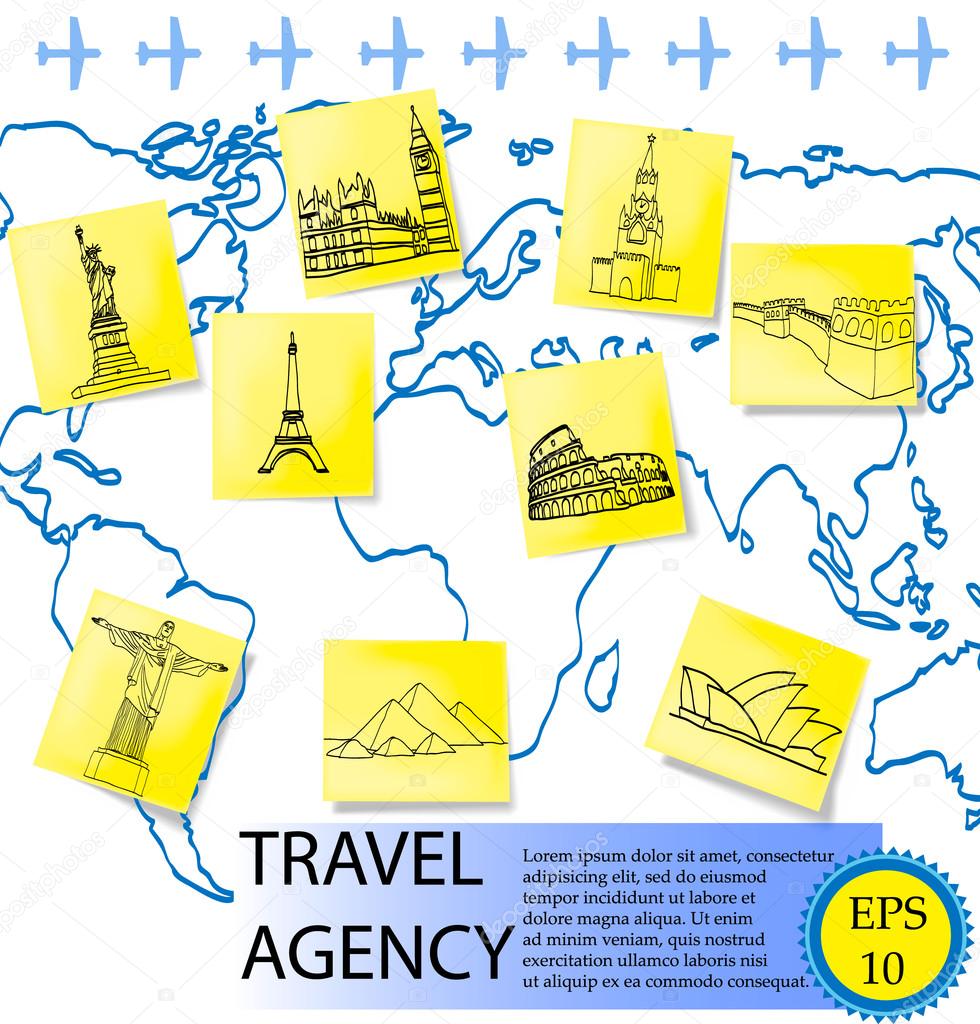travel agency. vector illustration