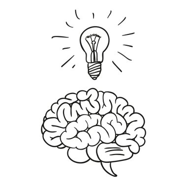Yaratıcı beyin fikir ve ampul