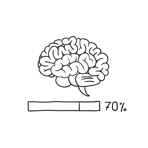 Barra de carga. cerebro. vector — Archivo Imágenes Vectoriales