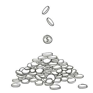 Bir tomar para. Doodle paralar