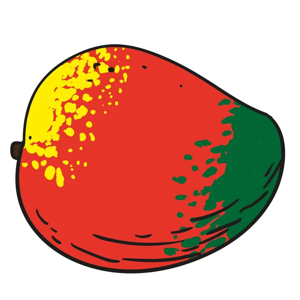 Mango - frutto disegnato a mano vettore isolato — Vettoriale Stock