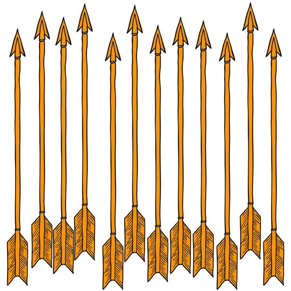 Uppsättning pilar isolerade på vitt. Vektor illustration — Stock vektor