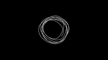 Çember Şekil Sembolü Siyah Arkaplan 'da dönüyor. Bu video klibi Düzenleme Amacı için. 4K video.