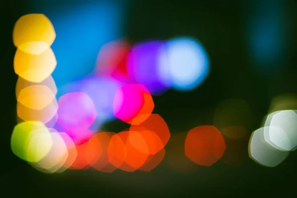 Rozmazané Světla Abstraktní Barvy Pozadí Převzaté Dopravních Pouličních Světel — Stock fotografie
