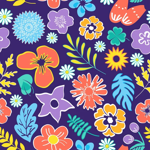 Padrão Floral Sem Costura Fundo Abstrato Para Brochura Folheto Cartaz — Vetor de Stock