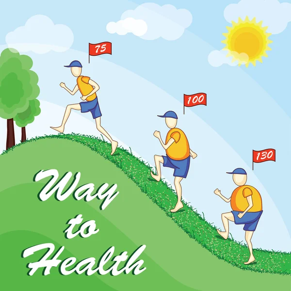 Way to health — Stock Vector