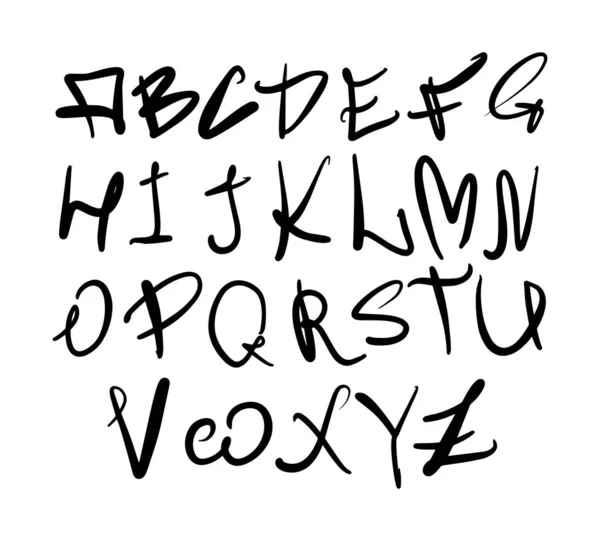 Alfabeto Vetor Ilustração Mão Letras —  Vetores de Stock