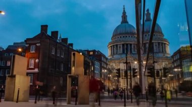 2016.03.23 - Londra, İngiltere: St Paul's Katedrali Londra, akşam hızlandırılmış
