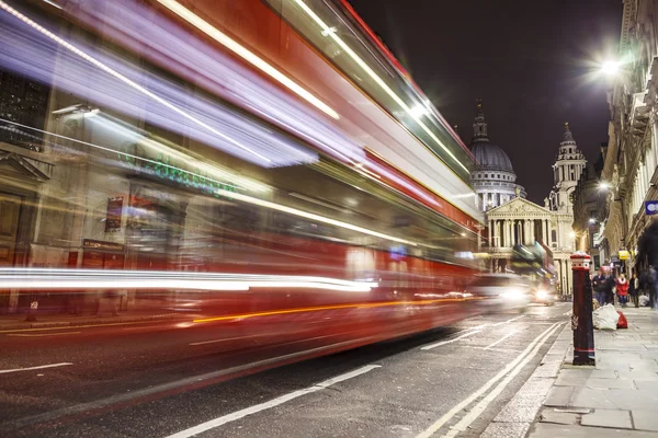 London, UK - 2016.03.23: St Paul's Cathedral London, at night, long shutter Stock Photo