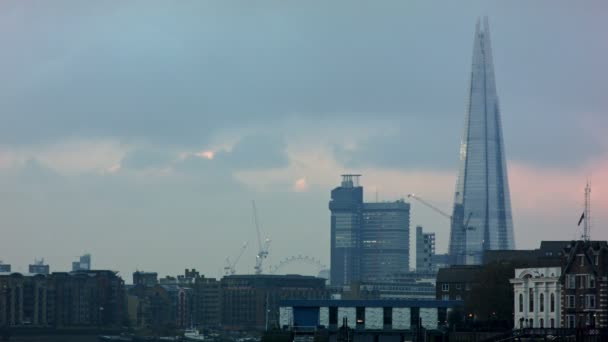 Upływ czasu od Shard od Greenwich — Wideo stockowe