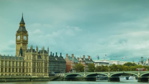 Big Ben pintura por lente — Vídeos de Stock