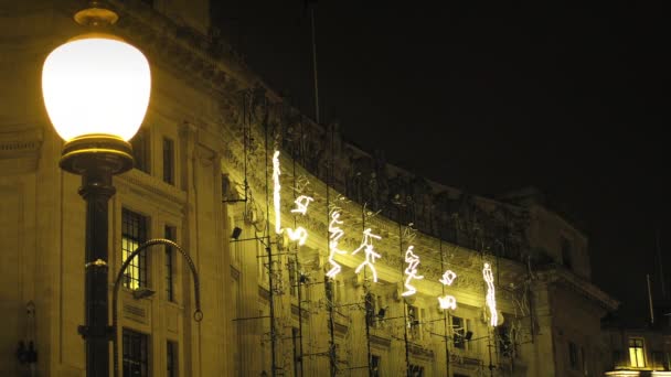 Londra, İngiltere - Ocak, 17: Lumiere ışık Festivali Londra, ana kareler — Stok video