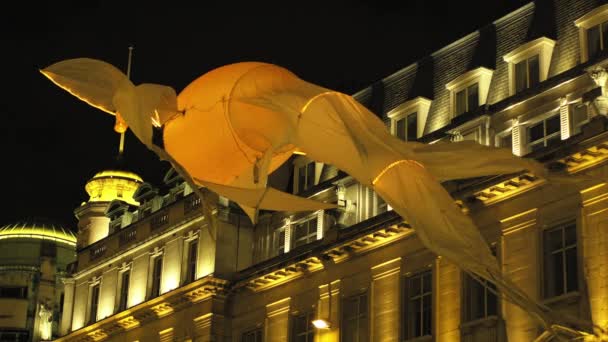 London, Storbritannien - januari, 17: Lumiere ljus Festival London, Lumineoles 2016. — Stockvideo