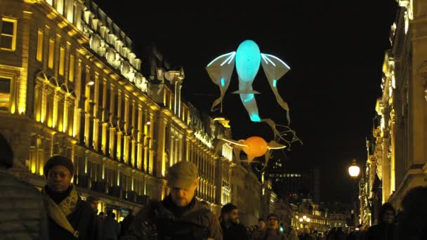 Londres, Royaume-Uni - 17 janvier : Lumiere Light Festival Londres, Lumineoles — Video