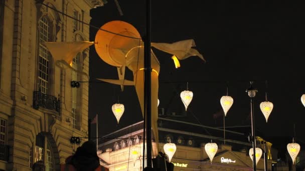 London, Storbritannien - januari, 17: Lumiere ljus Festival London, Lumineoles — Stockvideo