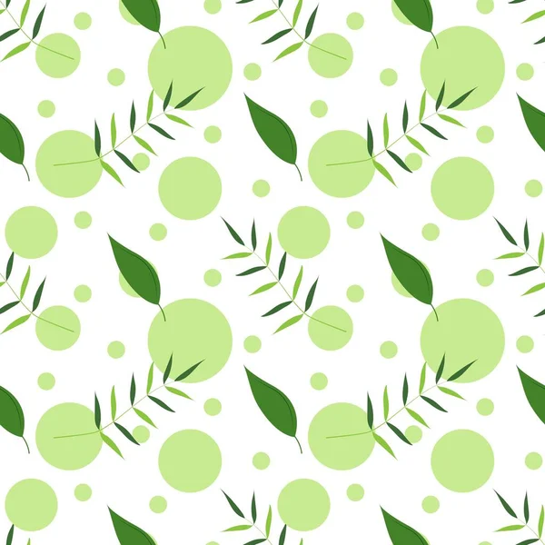 Fondo Sin Costuras Con Hojas Lindas Para Textiles Papel Pintado — Vector de stock