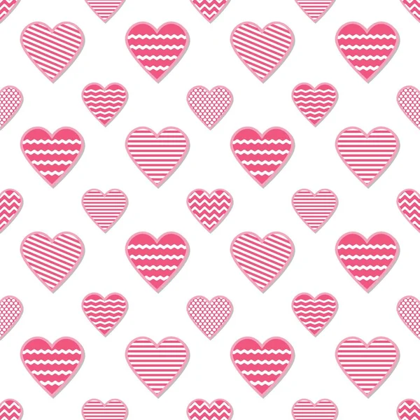 Herznahtloses Muster Für Feiern Hochzeitseinladungen Muttertag Und Valentinstag Vektor Illustrationen — Stockvektor