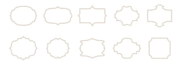 Набір Вінтажних Етикеток Міток Шаблон Елементів Дизайну Готових Кадрів Векторні — стоковий вектор