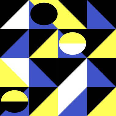 Modern geometrik desen. Parlak zıt renklere sahip kusursuz tasarım. Vektör illüstrasyonu EPS 8.