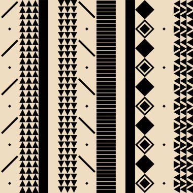 Aztek pürüzsüz desen. Aztek kültüründen esinlenilmiş Geometrik arkaplan.