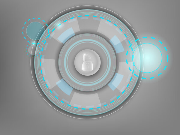  abstract interface with white button