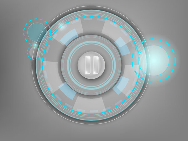  abstract interface with white button