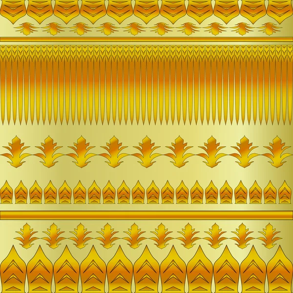 Padrão floral ouro — Vetor de Stock