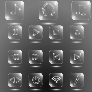 Cam müzik düğmeleri