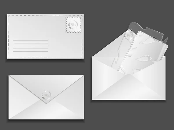 3d conjunto de papel — Vector de stock