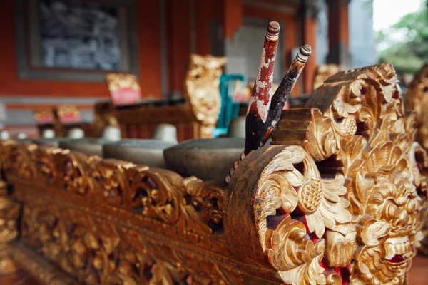 Traditional balinese music instruments, Ubud, Bali — Stock Photo, Image