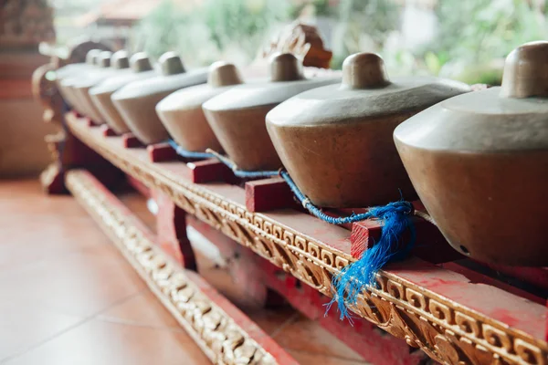 Traditional balinese music instruments, Ubud, Bali — Stock Photo, Image