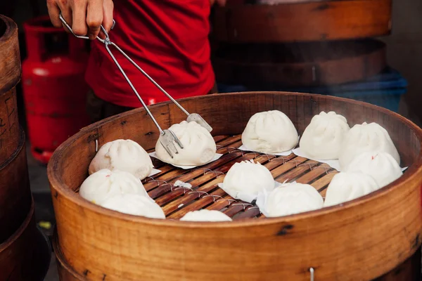 Buğulanmış buns gıda durak mahallesinde, Kuala Lumpur, Malezya