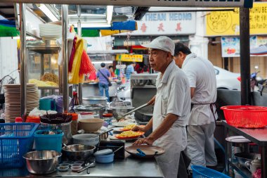 Komuta sizde erişte Kimberly Street Market, Penang satıyor