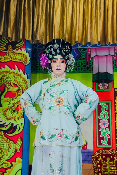 Actors playing traditional Chinese Opera, Penang, Malaysia — Stock Photo, Image