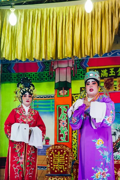Geleneksel Çince Opera, Penang, Malezya oynayan aktörler — Stok fotoğraf