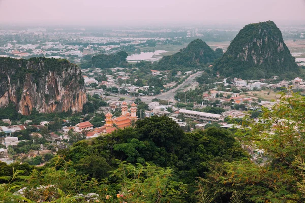 Vista Aérea Desde Cima Montaña Mármol Danang Vietnam — Foto de Stock