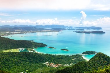 Aerial view of Langkawi island, Malaysia clipart