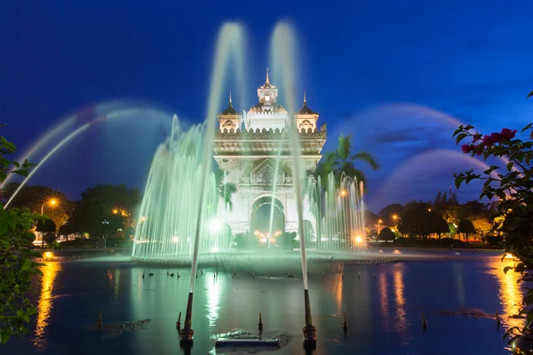 Patuxai Anıtı, vientiane, laos. — Stok fotoğraf