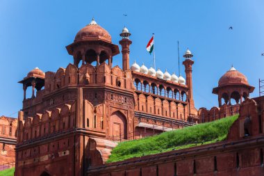 Architecture of the Red Fort in Delhi, India clipart