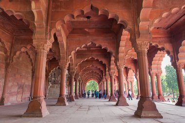 Delhi, Hindistan kırmızı kale mimarisi