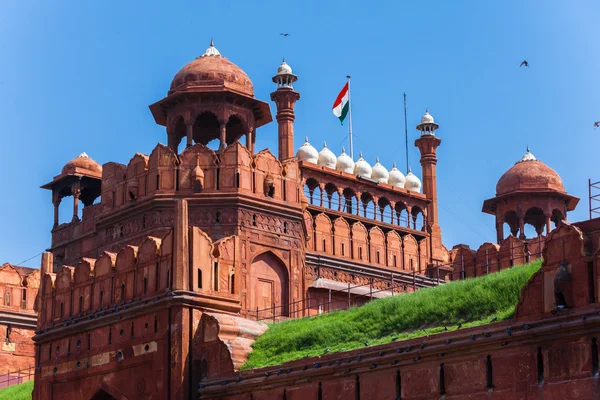 Arquitetura do Forte Vermelho em Delhi, Índia — Fotografia de Stock