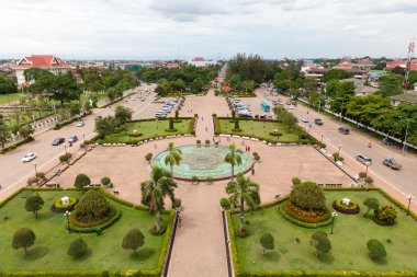 Aerial view of the Vientiane, Laos clipart