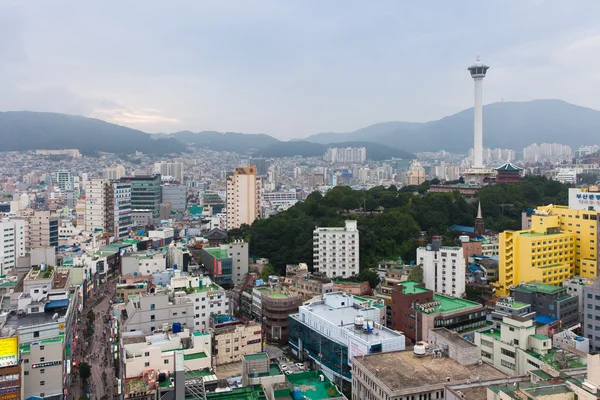 Vista diurna sobre Busan City, Coreia do Sul — Fotografia de Stock