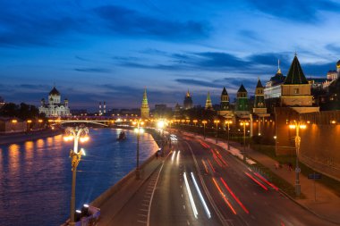 Moskova Kremlin alacakaranlıkta, Rusya Federasyonu