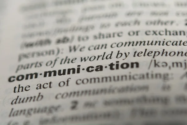 Definice slova komunikace — Stock fotografie