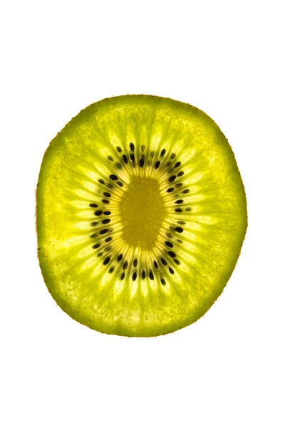 Eine Scheibe frische Kiwi — Stockfoto