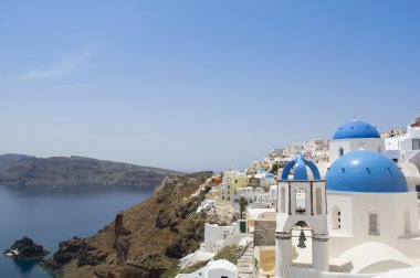 Güzel seyahat hedef, Santorini, Oia, Yunanistan